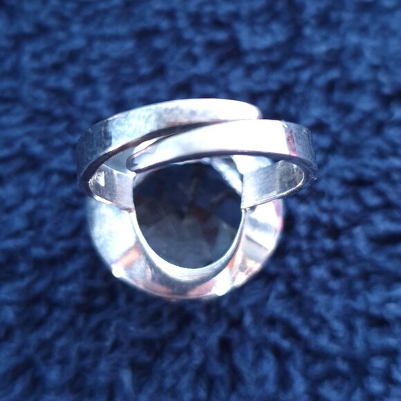 Vintage Alpo Kustaa Tammi Sterling Silver White Quartz Finnish Statement Ring - Picture 8 of 13